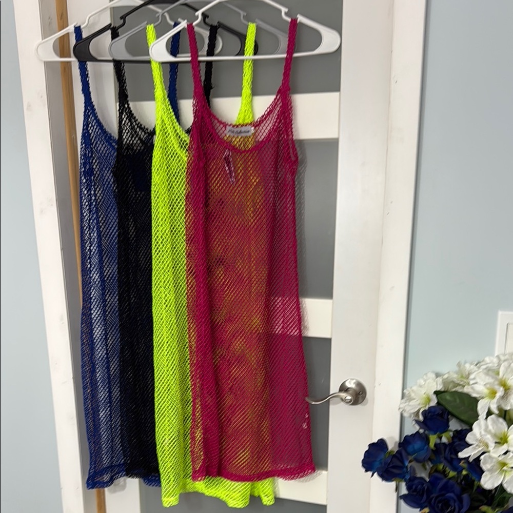 Vibrant Mesh Swim Coverup Set Size XL, L,M